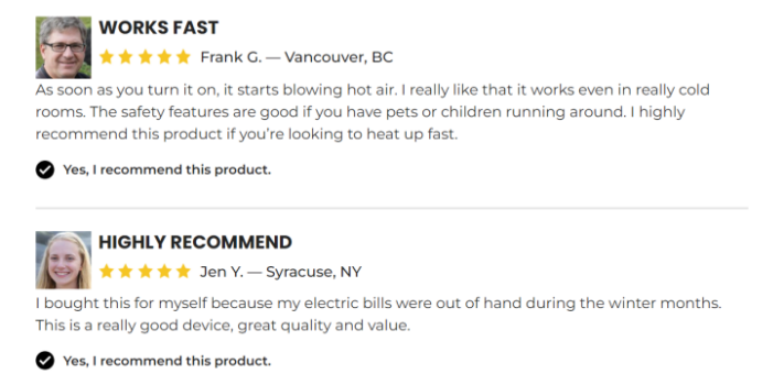 AirHeat reviews